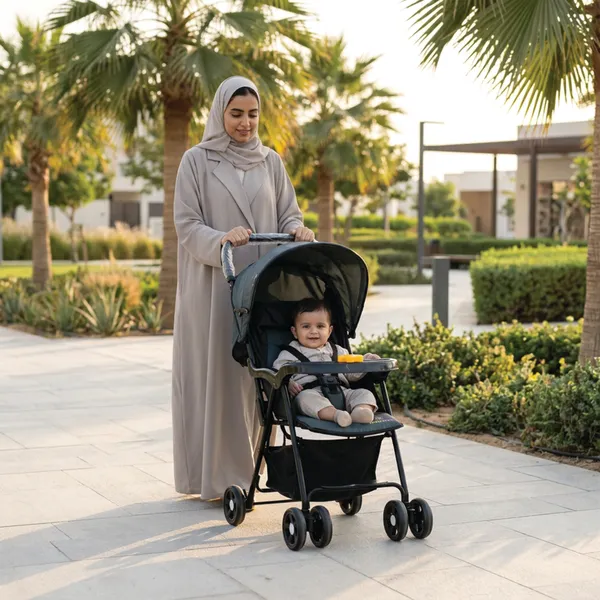 عربة السفر المحمولة للأطفال من لومي بيبي | خفيفة الوزن وعملية (بضمان سنة) - Image 4